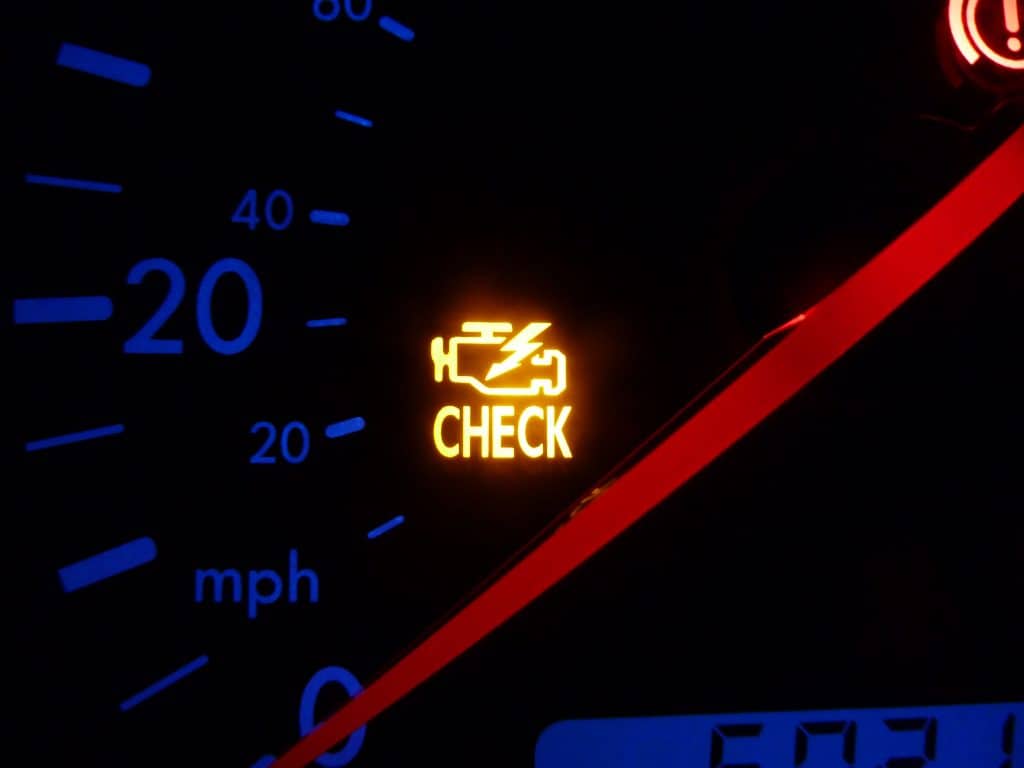check engine light blinking then stops